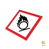 SAFETYSIGN K3 SYMBOL MATERIAL B3 - OKSIDATION + 3MM PLATE