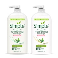 Simple Refreshing Shower Gel / Nourishing Shower Gel 1L 1000ml Kind to Skin