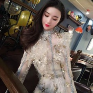 Prom dress ladies star sequins dress