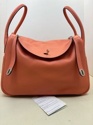 Hermes 愛馬仕 T刻 火烈鳥粉銀扣 lindy34 EC皮