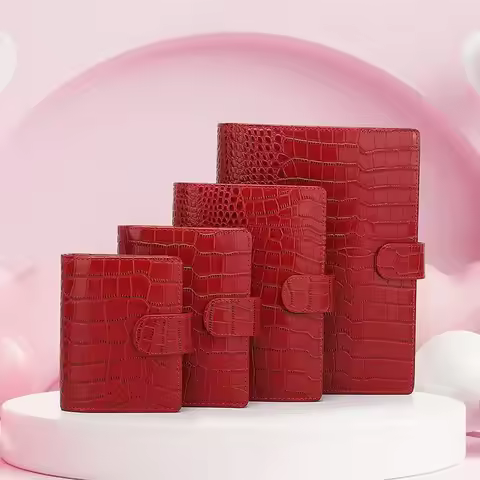 Yiwi Red A8 A7 A6 A5 Genuine leather Planner Organizer Journey Diary Diary Stationery Agenda Noteboo