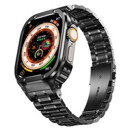 Applicable42Apple Watch S10/5/6/7/8/Utra Five baht46Steel Band Integrated Protective Case Strap49mm