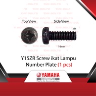 Yamaha Original Y15ZR Y15 (3913) V1 V2 Screw ikat Lampu Nombor Plate Belakang License Light - 98907-04014