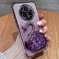 For Realme P3 Ultra P3Ultra P3 P 3Ultra RelameP3 Realme P3Ultra 4G 5G 2025 3D Flowing Sand Swan Brac