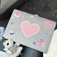 Shesell macbook Case(Glitter) Heart-Shaped Bear Air15 A3241 Air13 Case For Transparent Pro14/16 A268