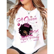 Plus Size, Women's Plus Size September Queen Birthday T-Shirt - Born in September 1996 or Any Year -