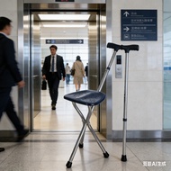 Walking Cane Stool Folding Walking Cane Chair、Foldable walking stick for elderly、tongkat kaki 4、拐杖椅子