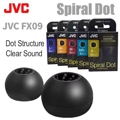 JVC Spiral Dot Eartips Silicone Earbud Tips JVC FX9 Eartips Replacement Earbuds Tips Earphone Ear Ti