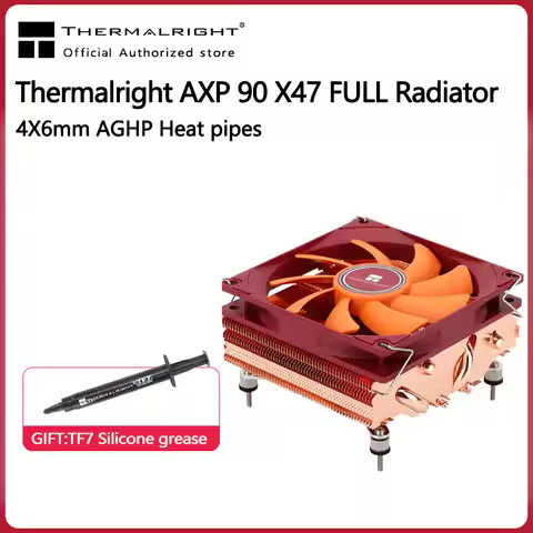 Thermalright AXP90 FULL 47mm Chassis Fan Pure Copper Down Pressure Radiator 4X6mmAGHP Heat Pipe Refl