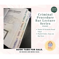 ♞,♘Criminal Procedure Bar Lecture Series by Riano 2019 Edition REX Books Book Tabs Labels Stickers