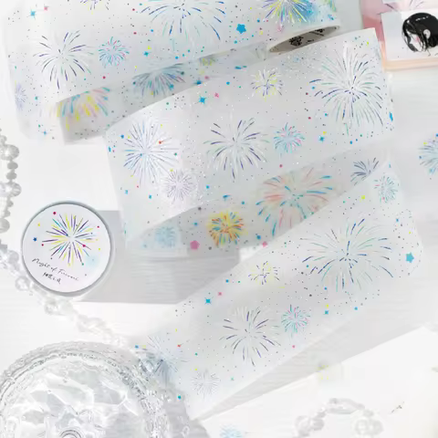 Mr Paper, 2 Styles 3 Rolls/bag Dreamscape Shimmer Series Glitter Sand Die Cut Tape Decorative Luggag