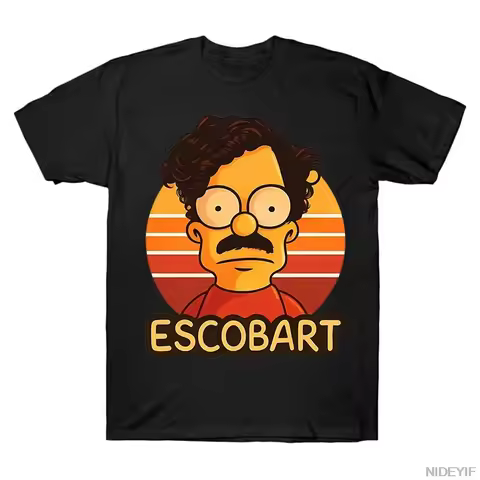 Pablo Escobar Bart Simpson T-shirt For Men Women Kids 100% Cotton T Shirts Short Sleeve Tops J98