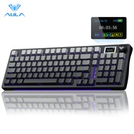 AULA S98Pro wireless keyboard 96 Keys BT/2.4/Type-c RGB hot swappable knob LCD display screen