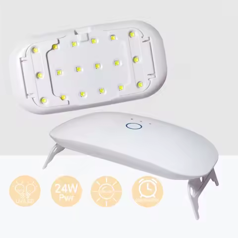 24W USB Rechargeable UV LED Lamp for Gel Nails,Mini Nail Dryer UV Light for Nails,UV Lamp for Resin 
