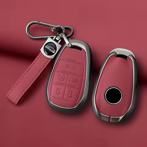 Metal Leather Car Smart Key Case Cover for Alfa Romeo Giulia 2015 +Stelvio 2016+ Spider Etcetera Pro