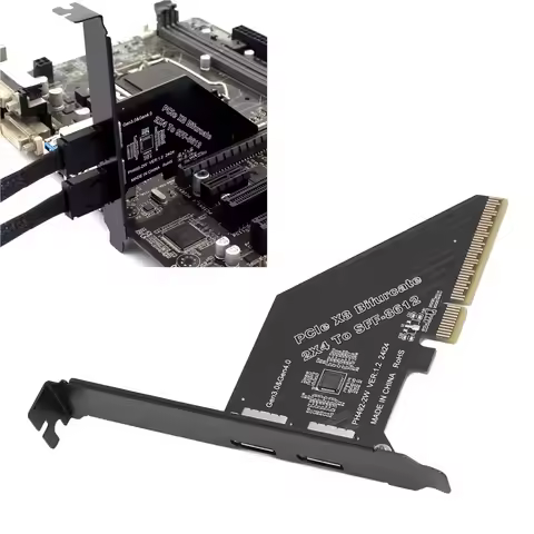 PCIe X16 To SFF 8611&8612 Adapter Card PCIe 4.0X4/X1 to Oculink SFF8612 Expansion Card PCI Express P