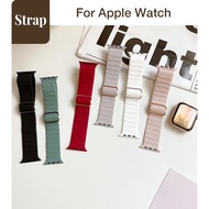 女士 硅胶 金属扣 表带 Strap for Apple Watch S12 S11 SE3 Ultra4 Ultra3 S10 S9 S8 SE S7 S6 Ultra 49mm 46mm 42mm