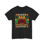 Gamer Dad T-Shirt | Funny Gamer Tee | Best Gaming Shirt  Leisure Friends Men Round Neck