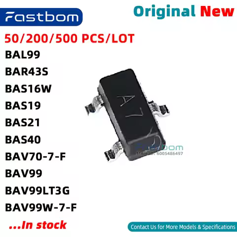 BAV99 BAS21 BAS16W BAV99W-7-F BAR43S BAV70-7-F BAL99 BAS40 BAV99LT3G BAS19 SOT-23 SWITCHING DIODE Ne
