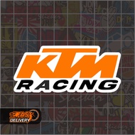 KTM Racing Sticker Size 8 x 3.5 Cm