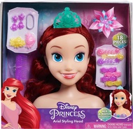 Disney Princess Basic Ariel Styling Head ของเล่นฝึกแต่งทรงผม ดิสนีย์ มาพร้อมผมยาวสวย มงกุฏ อุปกรณ์เส