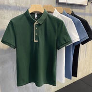 【S-5XL】Men Polo Shirt Korean Style Trendy T-shirt Slim Fit Plus Size Collared Tops polo for man Over