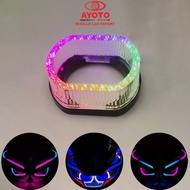 AYOTO LED 3D 2D RGB bluetooth APP control crystal BMW projector shroud angel eye custom 2.5/1.5 inch