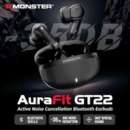 Monster AuraFit GT22 TWS Earbuds | 35dB ANC Noise Cancelling | 36H Total Playtime | Bluetooth 5.3 | 