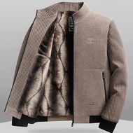 Men's fur coat with stand collar AK200