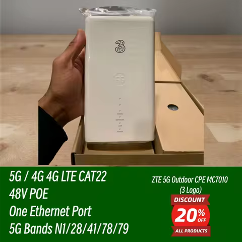 New ZTE 5G Outdoor CPE MC7010 48V POE Gigabit Modem Ethernet Port 5G Sub6G NSA+SA 4G LTE CAT22 Outdo
