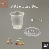 100 pieces+- per packet of (Ready Stock) ABBAware A8 Round Container with Lid