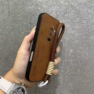 Case for samsung s9 plus samsung s9 phone casing Leather anti slip shockproof cover with soft edge s