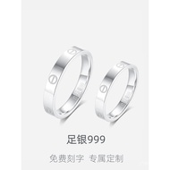 Ring Plain Ring Girlfriend Gift Couple Flat Ag Holiday Photocard Silver Jewelry 999 Sterling Silver 