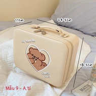 Hoo Express,CASMARA Cute cosmetic box with mirror, dustproof, waterproof, convenient and portable