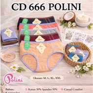 [3pcs] POLINI CD Wanita 666/665 Premium Women's Undies CD Super Soft Color List