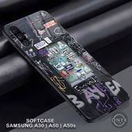 (AA09) Softcasae Glossy Samsung A30S A50 A50S | Premium Samsung Case | Onyxstore Graffiti Motif
