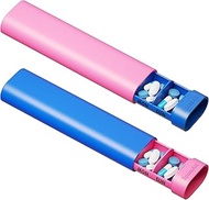 SpaceAid 2 Pack Pill Organizer Box 7 Day, Weekly Travel Pill Case Holder, 2 Times a Day AM PM Daily 