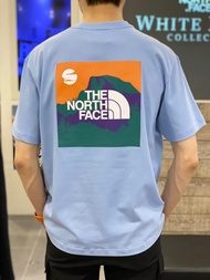 The NORTH FACE เสื้อยืดแขนสั้นคอกลมลำลองสำหรับบุรุษและสตรีกลางแจ้ง NT7UN11 0802