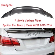 W212 R Style Real Carbon Fiber Spoiler For Mercedes Benz 4-Door W212 Sedan E63 E200 E250 E300 E350 R