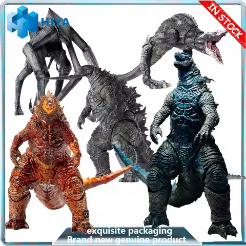 Hiya Toys Genuine Godzilla: King of Monsters, Red Lotus Godzilla and Skeleton Demons, and MUTO Finis