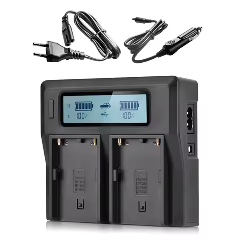 LCD Dual Fast Charger for Sony BP-U65 BP-U60 BP-U90 BP-U30 BC-U1 PXW-FS5 FS5K FS5M2 PXW-FS7 PXW-FS7K