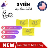 GÓI 3 Viên Kẹo Hồng Sâm A7 USA Cao Cấp Hương Chanh Vị Ngọt
