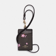 Coach ID Lanyard with Disco Star Print