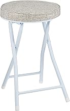 Pearl Metal N-7639 Folding Pipe Chair, Ivory, Fabric (W x D x H): 12.0 x 12.6 x 18.9 inches (30.5 x 