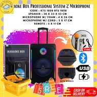 [NEW ] KTS 1808 BTS 1808 KARAOKE BOX PROFESSIONAL SYSTEM 2 MICROPHONE / KARAOKE WITH 2 MICROPHONE / 