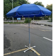 2m( 7ft )Round Umbrella with stand / payung niaga / payung bazar / canopy tent parasol Payung kemah 