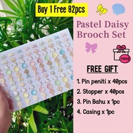 Kerongsang【50pcs-100pcs Brooch】Pin Tudung Bruch Pin Minyak 2Tone Pin Hijab Butang Kacing Bros Pin Mu