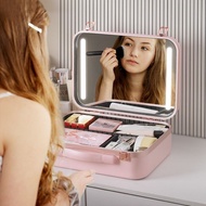 Makeup Box With Light, Mirror, LED Light, Cosmetic Storage Box, Professional Makeup Box, Portable, Large Capacity