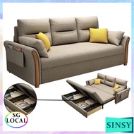 SINSY Sofa Bed Foldable Multifunctional Fabric Sofa Bed Living Room Folding Lazy Sofa