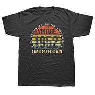 Funny 70 Year Old Gifts Vintage 1952 Limited Edition 70th Birthday T Shirts Graphic Cotton Streetwea